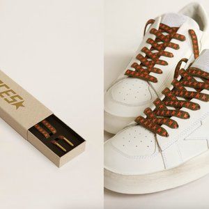Golden Goose Laces, Khaki/Orange/Gold, 110" - SHOELACES ONLY